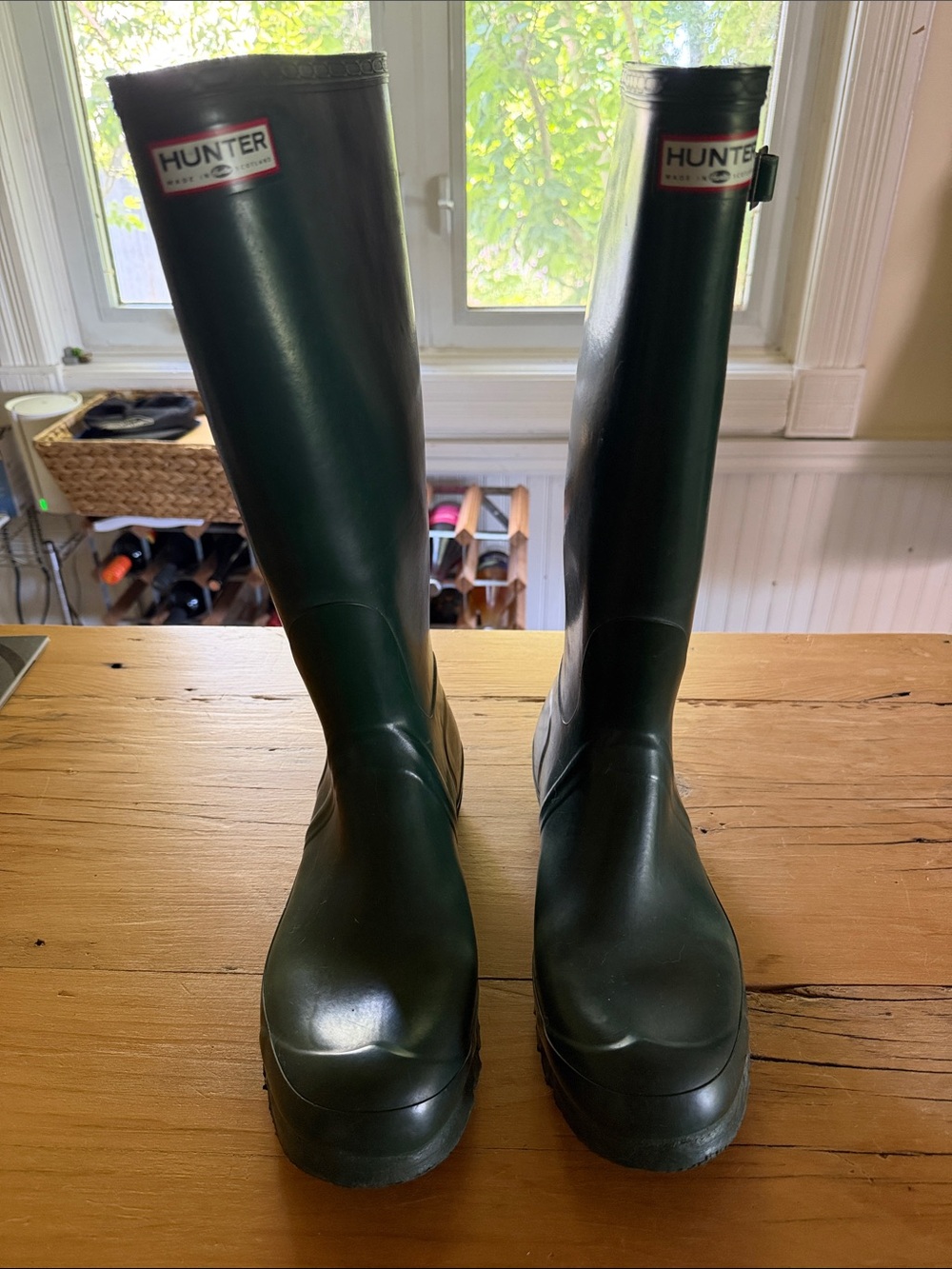 Hunter Tall Rain Boots in Forest Green size 12 men’s Made in Scotland